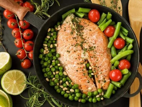 Poisson avec légumes